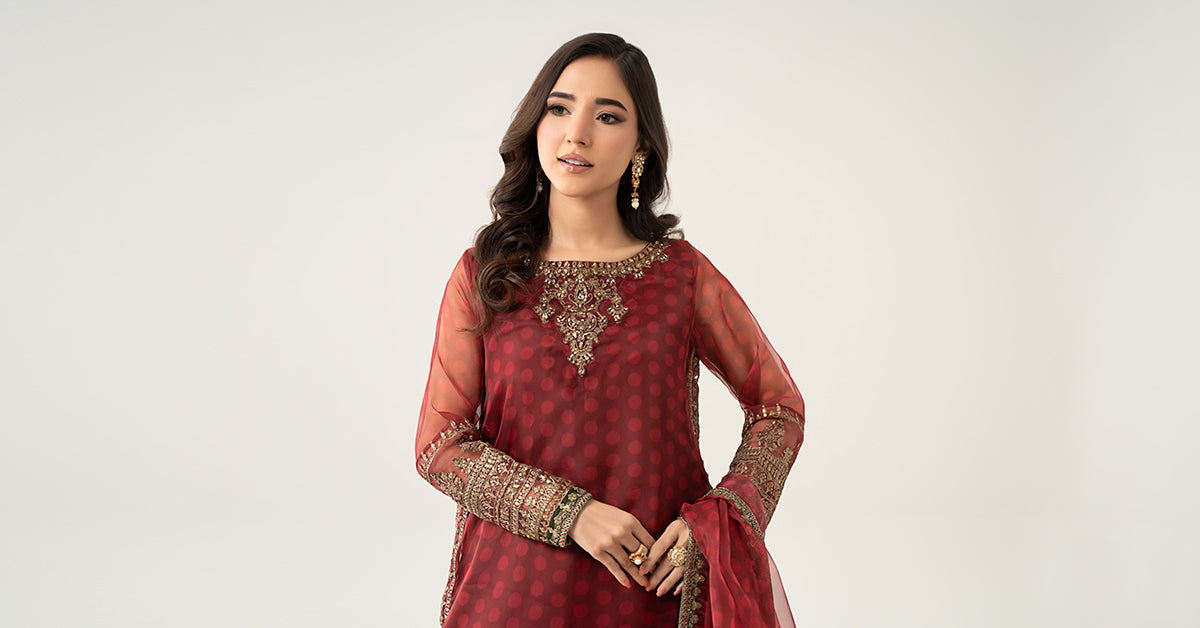 3 Piece Embroidered Suit