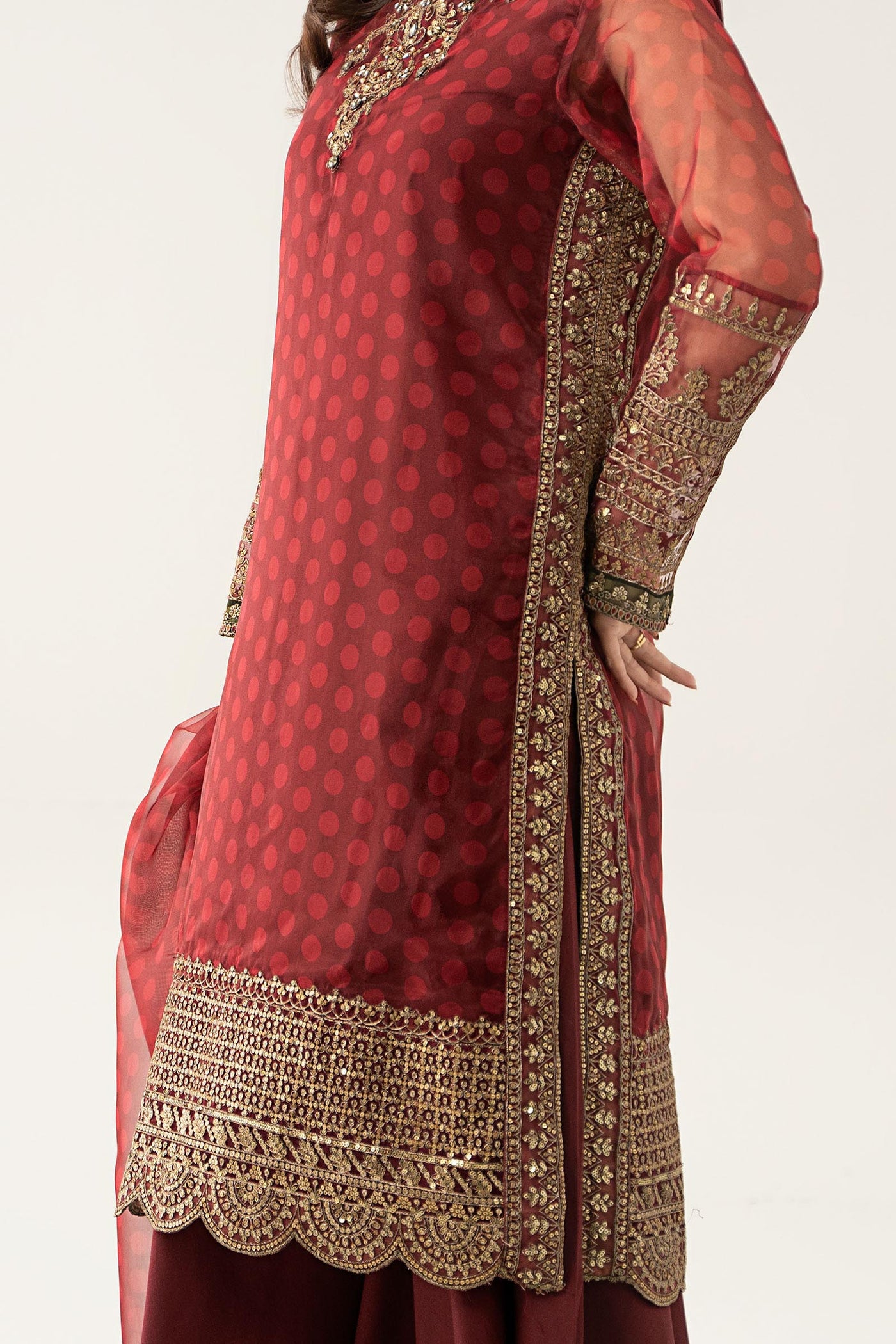 3 Piece Embroidered Suit