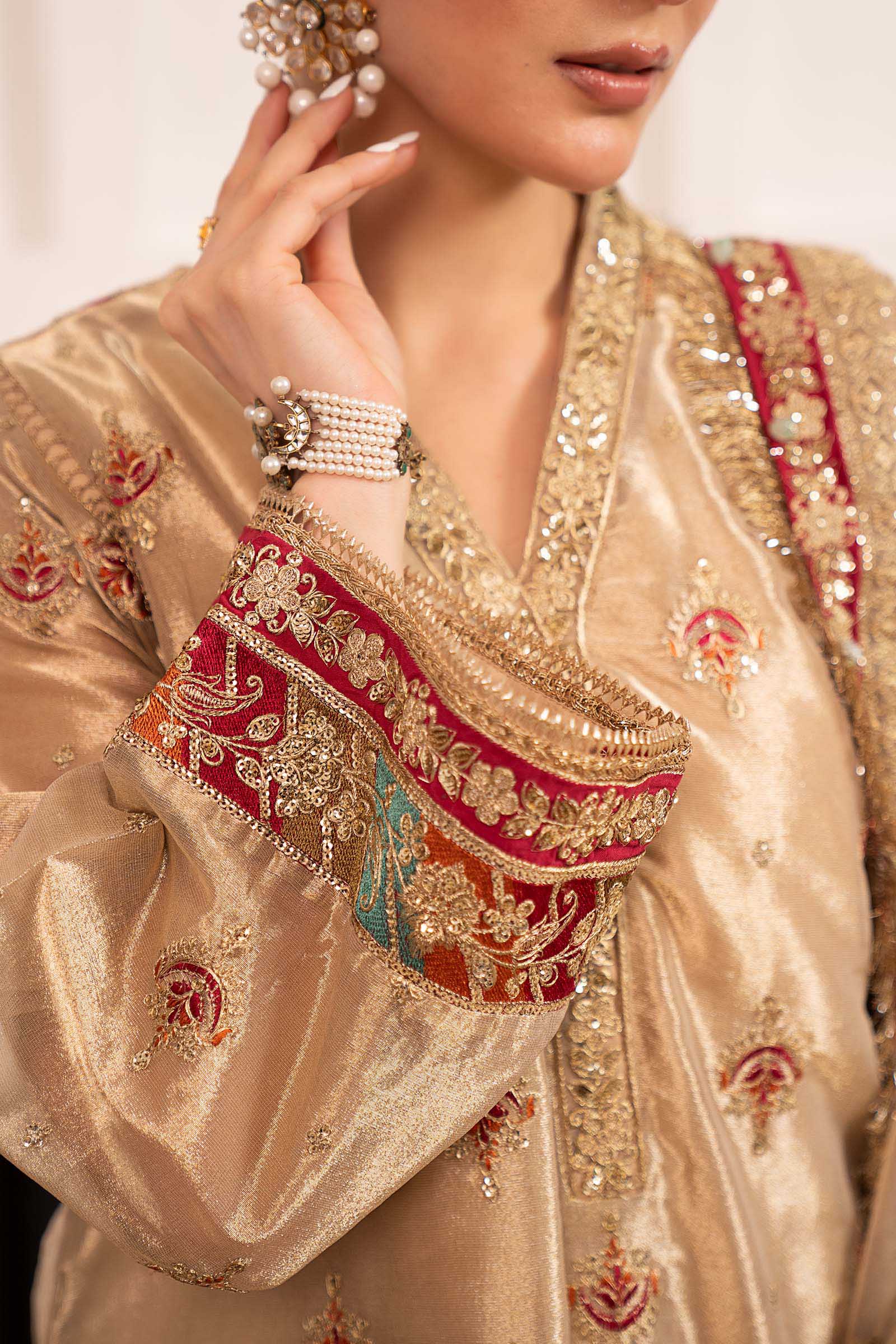 3 Piece Embroidered Tissue Suit