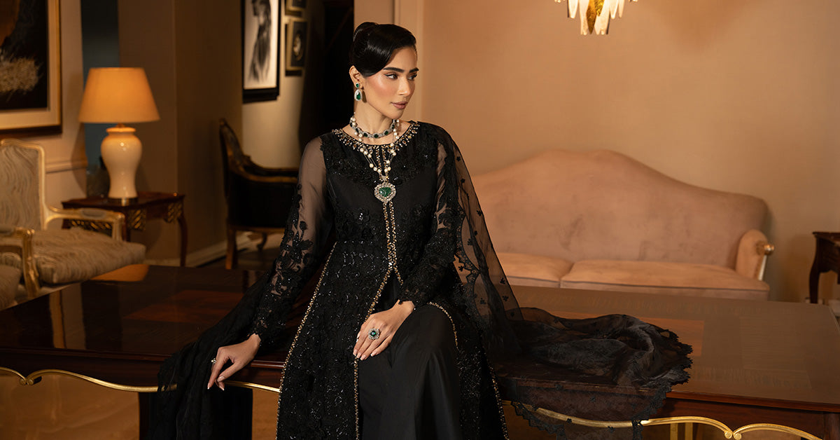 3 Piece Embroidered Organza Suit