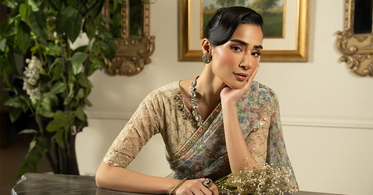 Embroidered Organza Saree | SF-EF25-08