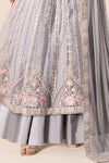 3 Piece Embroidered Organza Suit