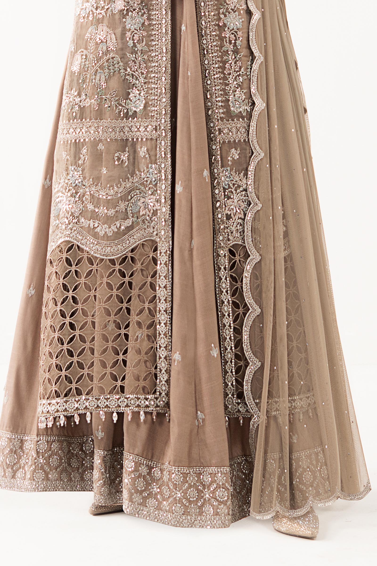 3 Piece Embroidered Organza Suit