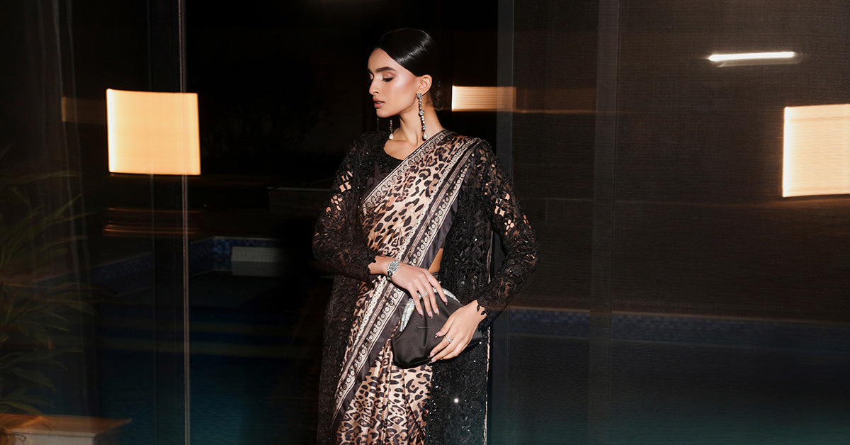 Embroidered Satin Silk Saree