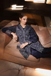 3 Piece Embroidered Raw Silk Suit