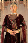 3 Piece Embroidered Velvet Suit