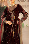 3 Piece Embroidered Velvet Suit