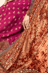 3 Piece Embroidered Raw Silk Suit