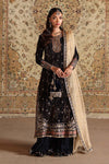 3 Piece Embroidered Velvet Suit