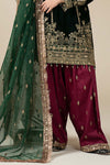 3 Piece Embroidered Velvet Suit
