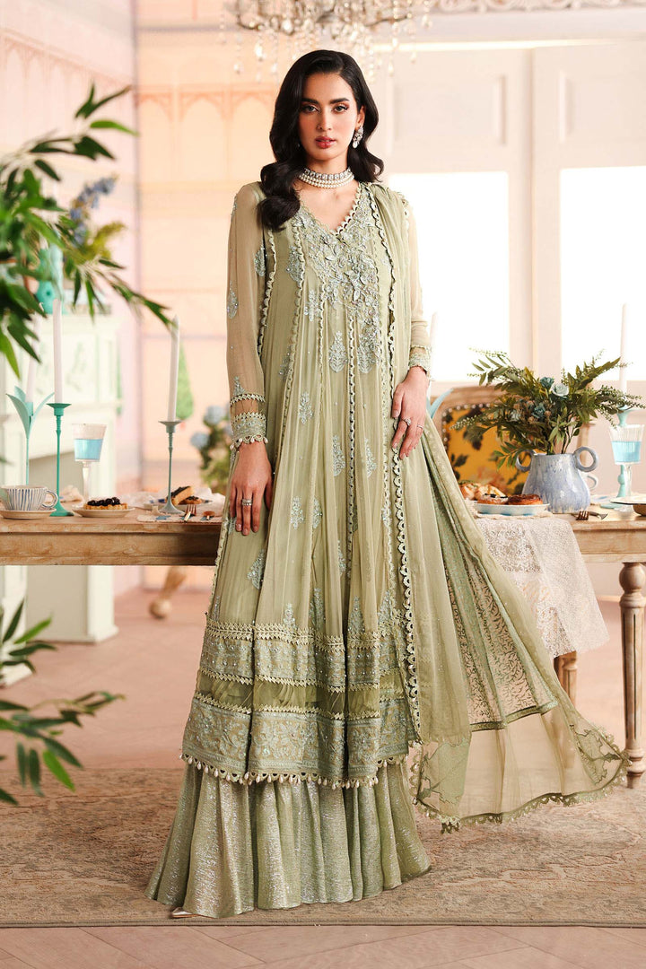 3 Piece Embroidered Chiffon Suit All Products SFF2533-ESM-IGN