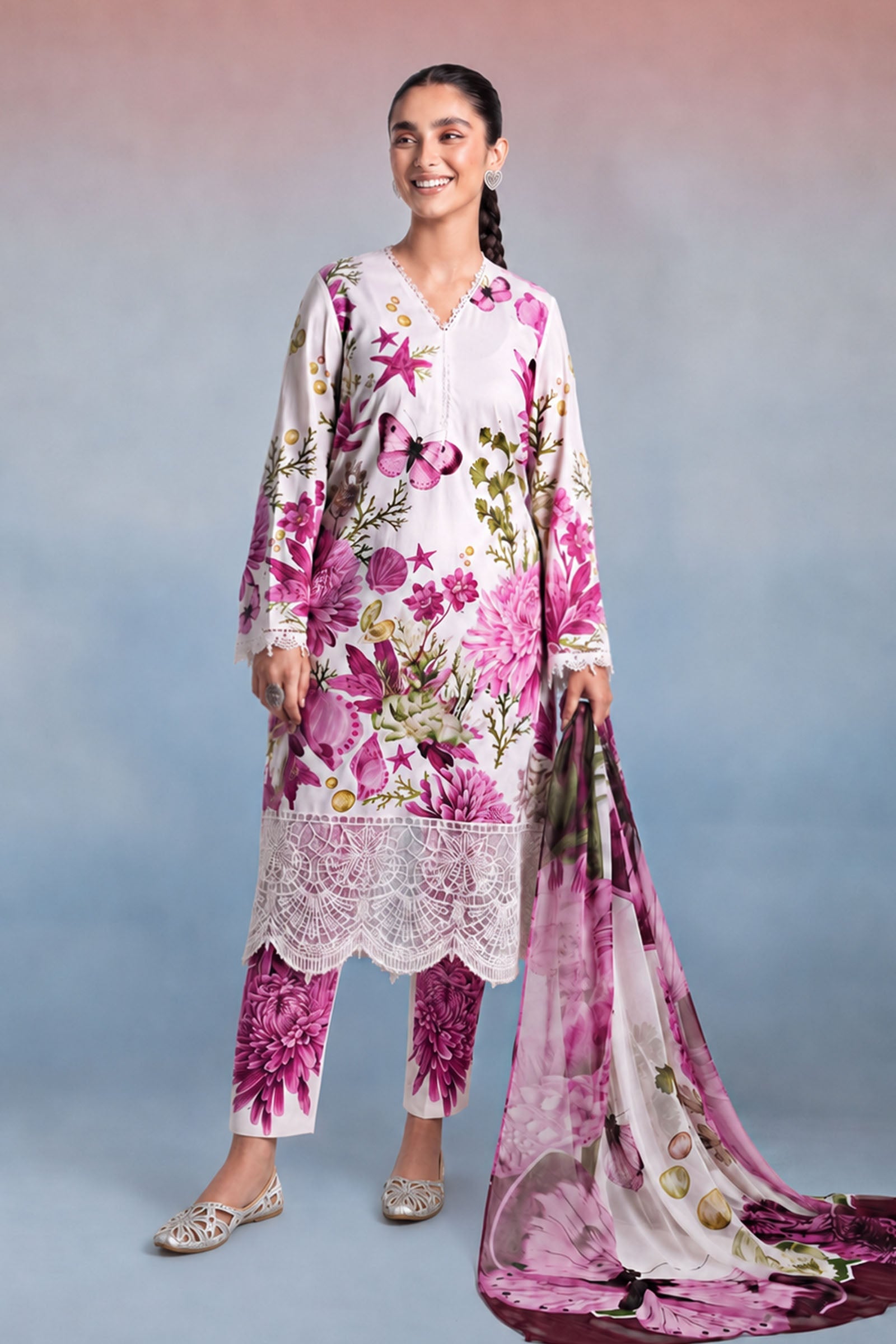 3 Piece Printed Lawn Suit
