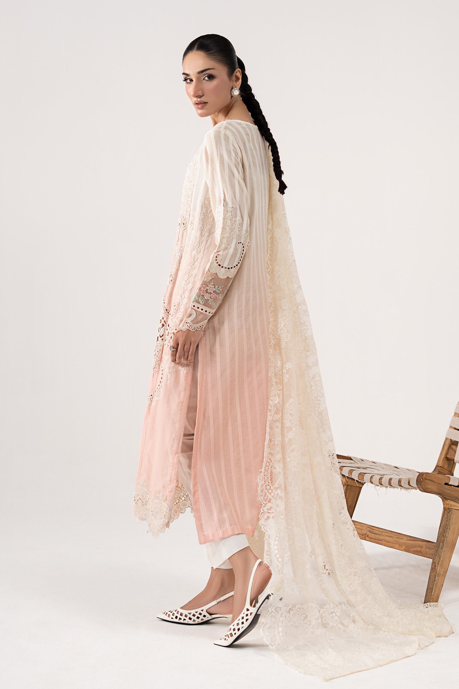 3 Piece Embroidered Dobby Lawn Suit