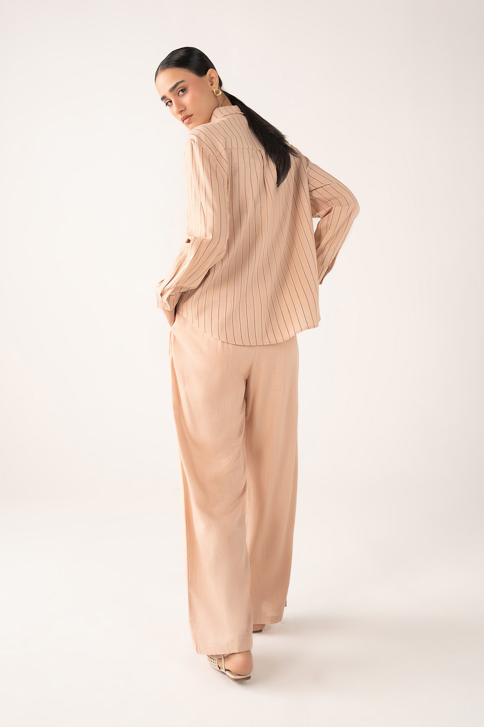 Striped Button-Down Set