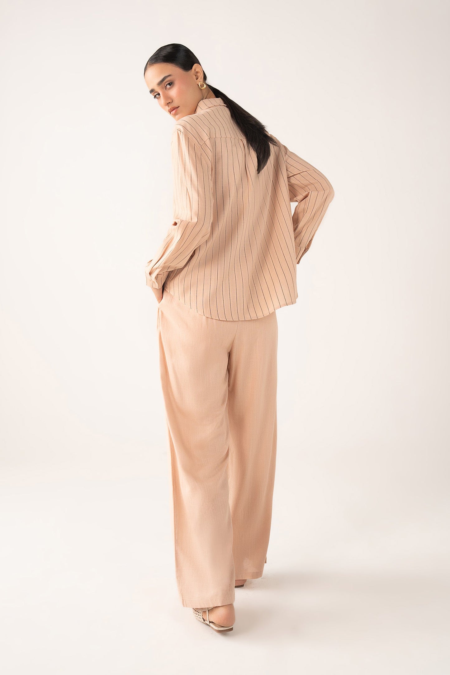 Striped Button-Down Set