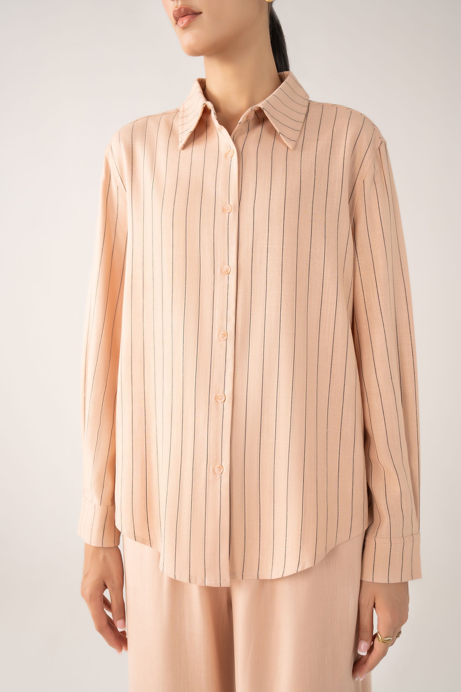 Striped Button-Down Set