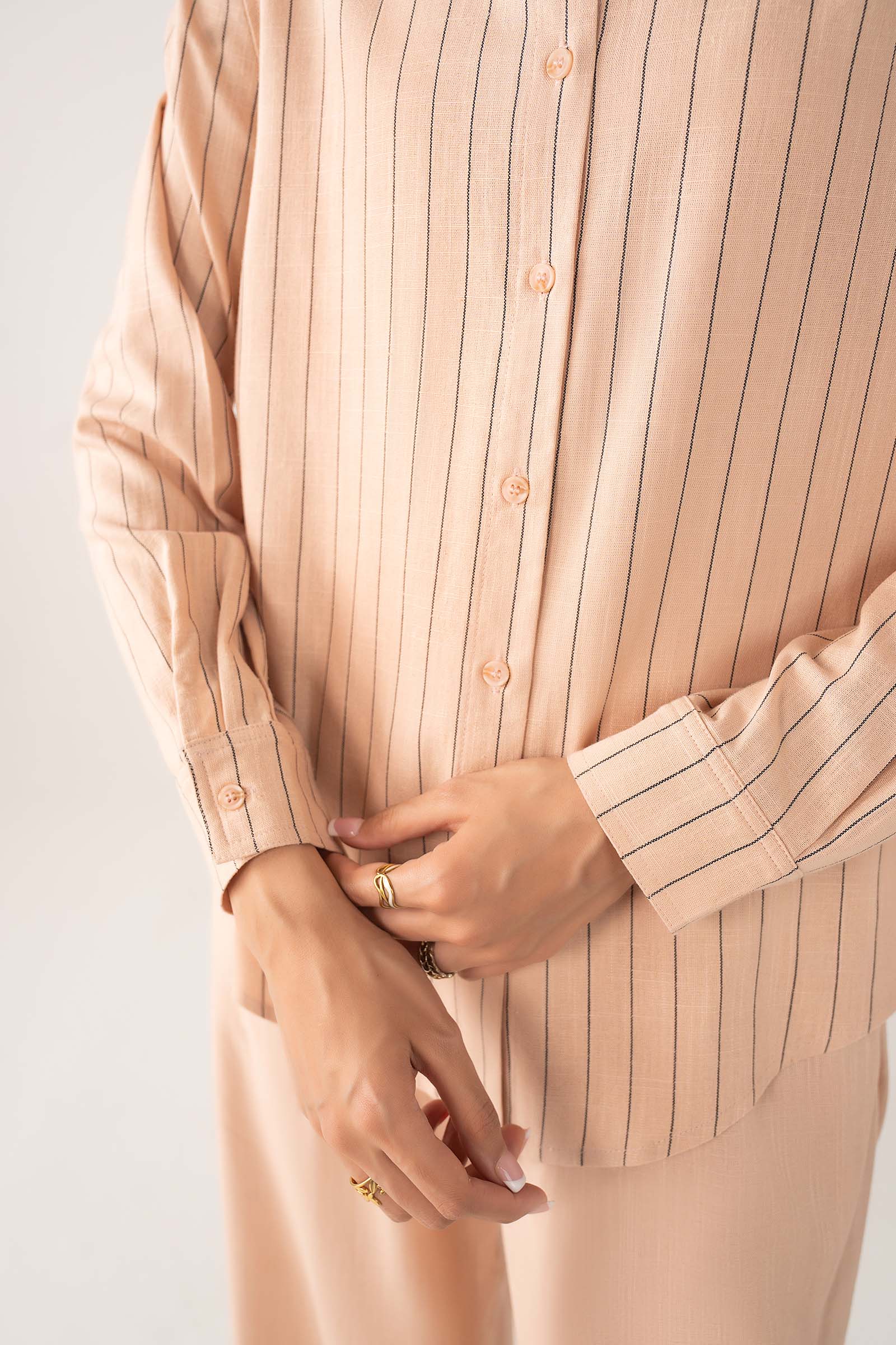 Striped Button-Down Set