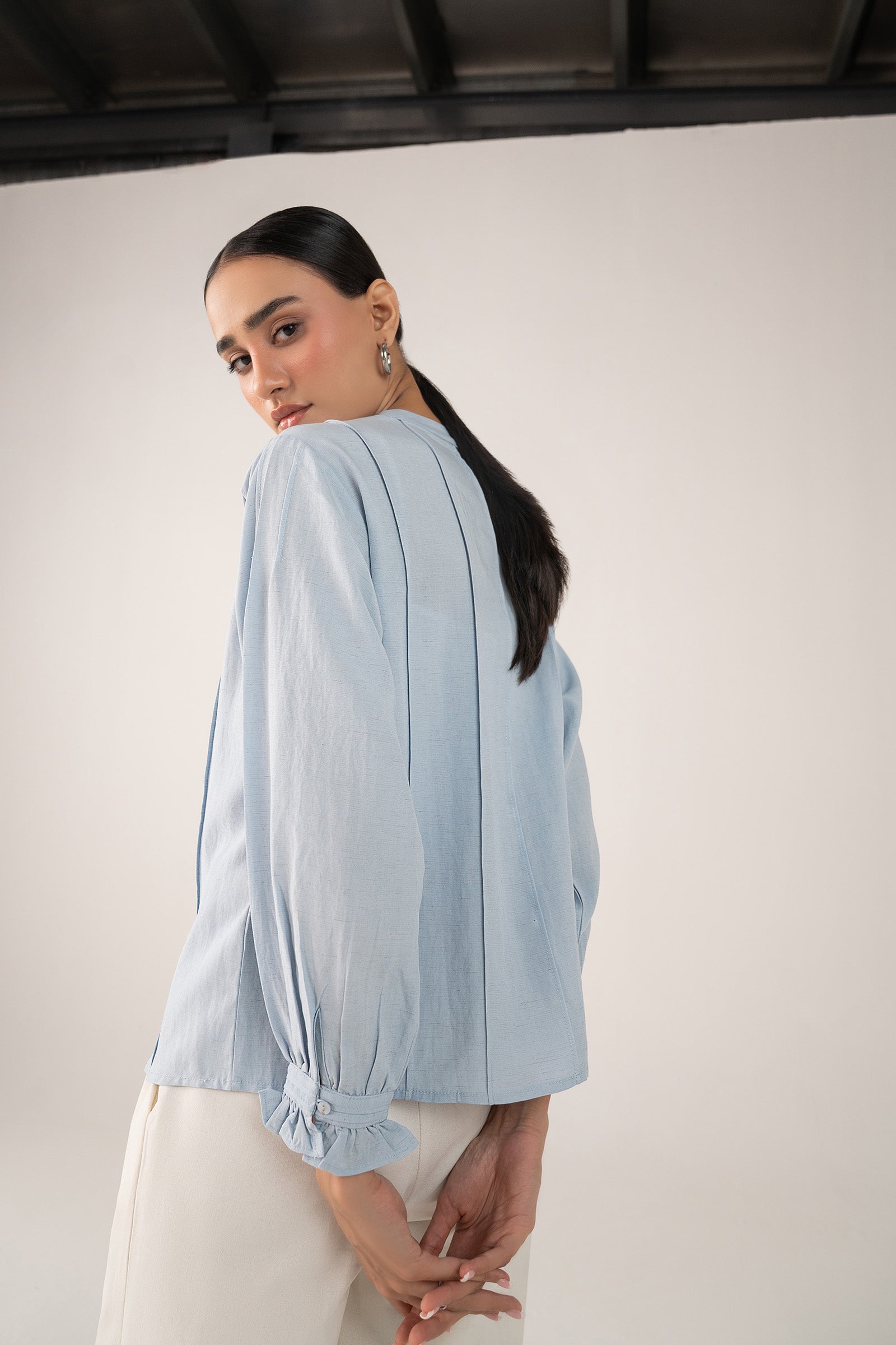 Pleated Woven Top