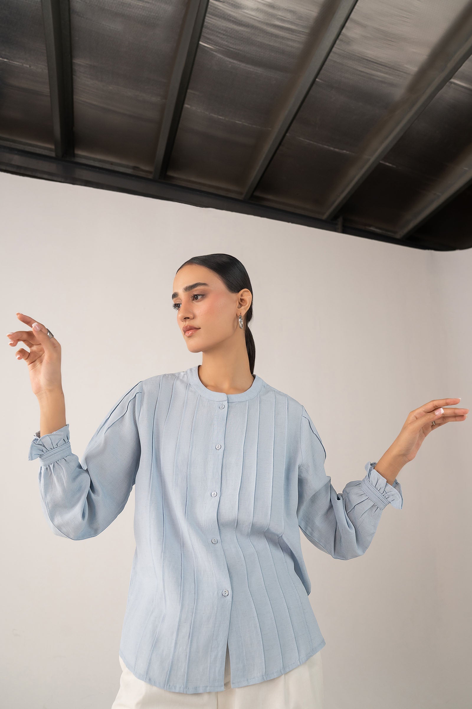 Pleated Woven Top