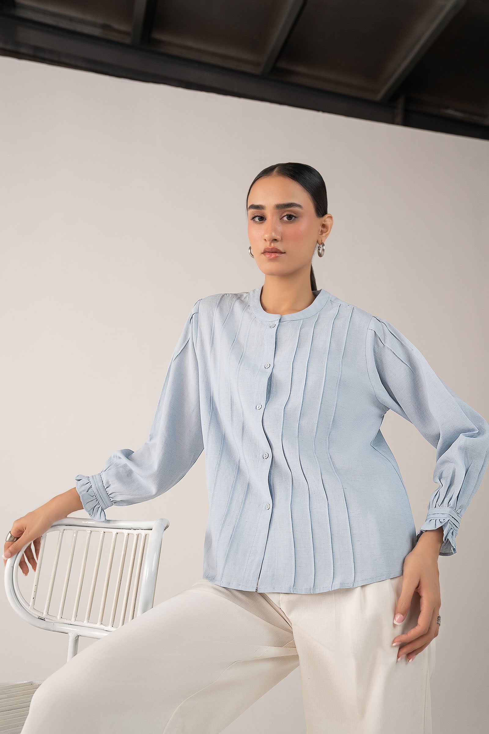 Pleated Woven Top