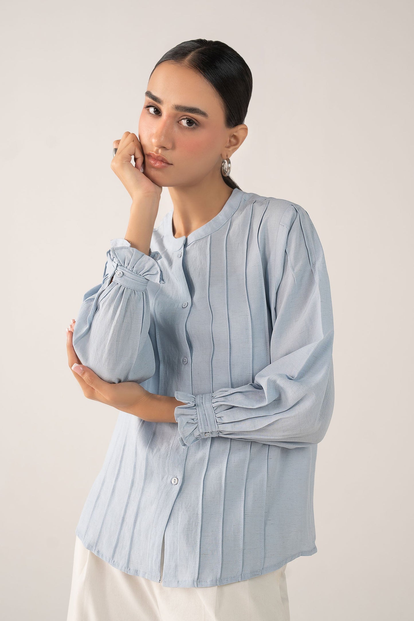 Pleated Woven Top