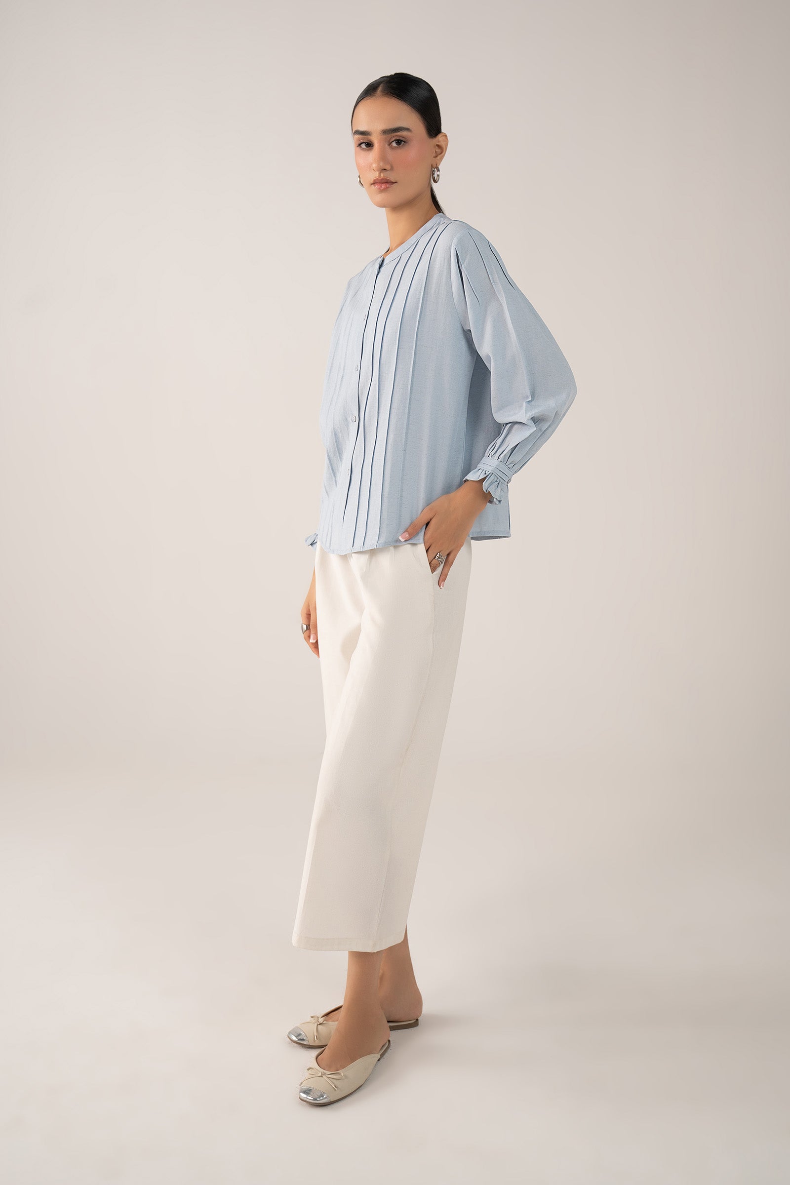 Pleated Woven Top