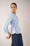 Belted Poplin Top