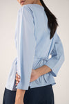 Belted Poplin Top