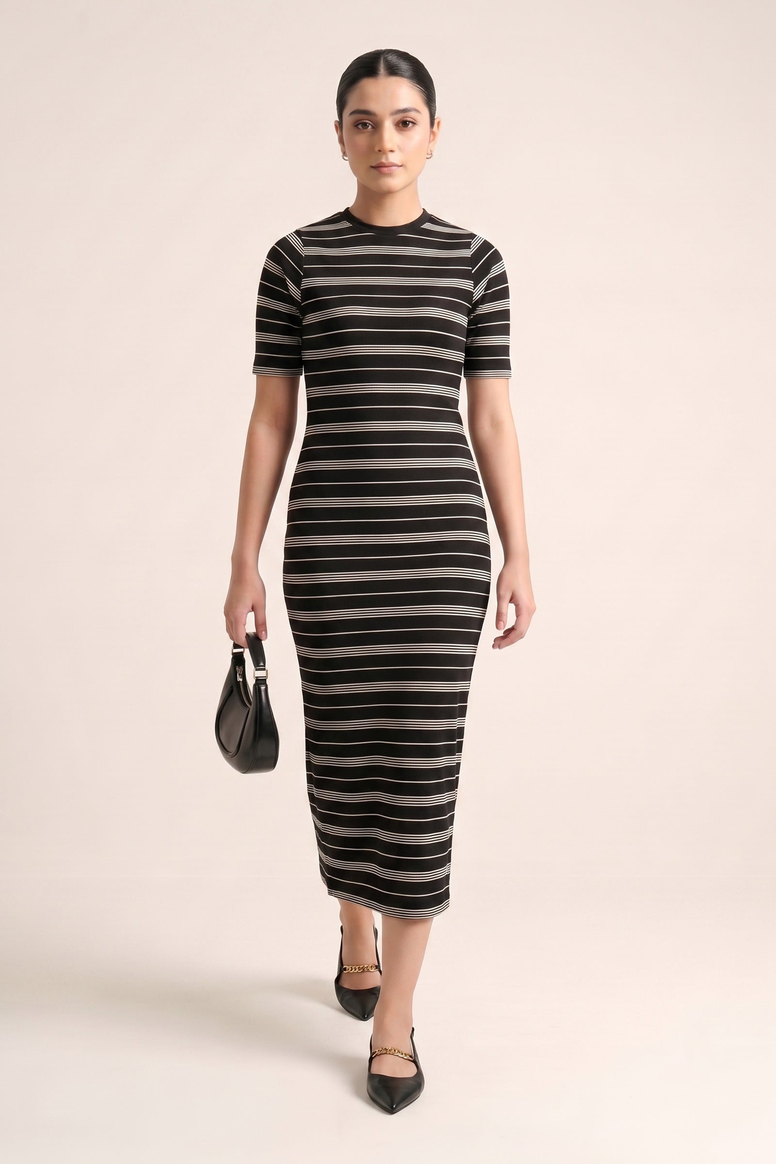 Yarn Dyed Knitted Dress