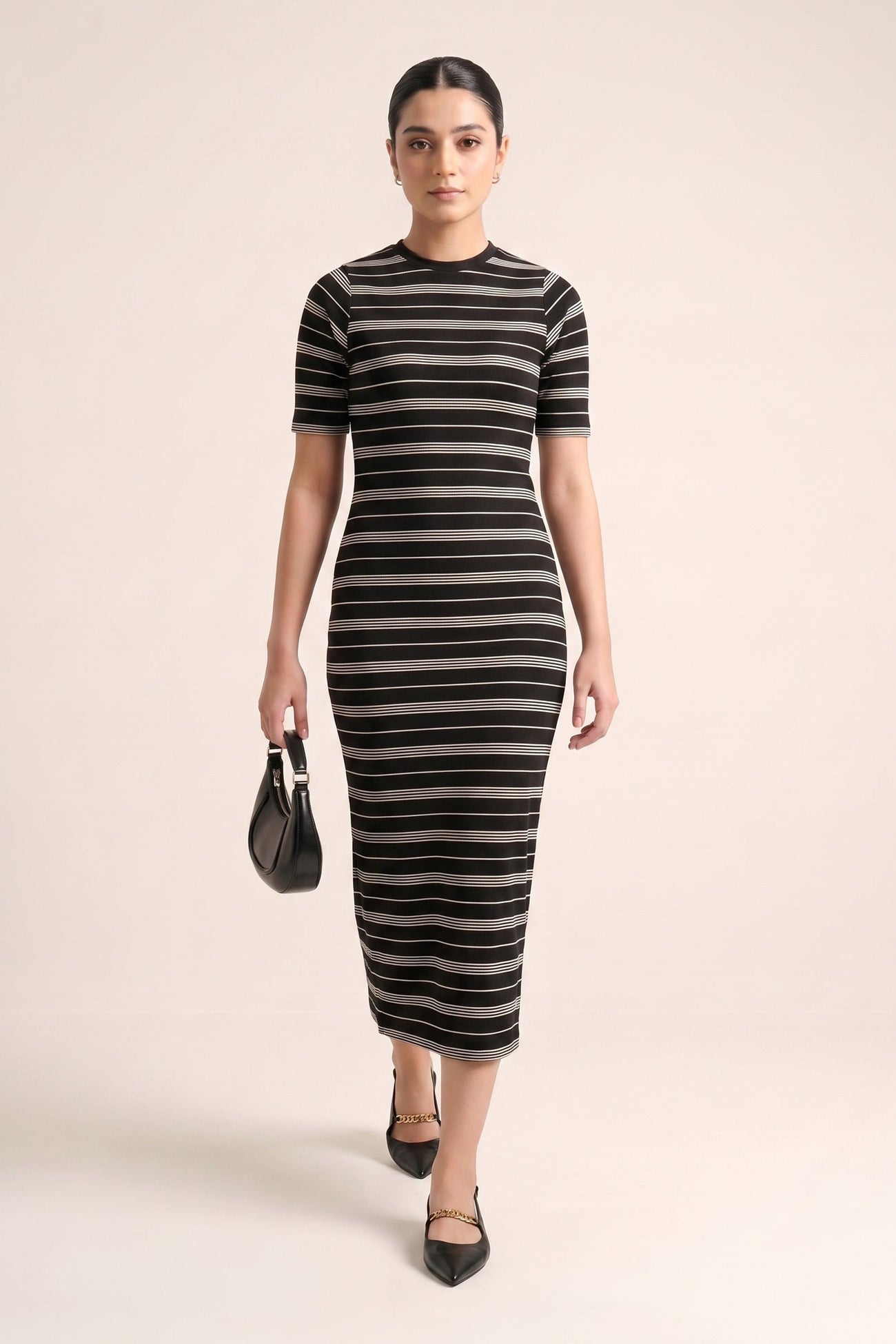 Yarn Dyed Knitted Dress