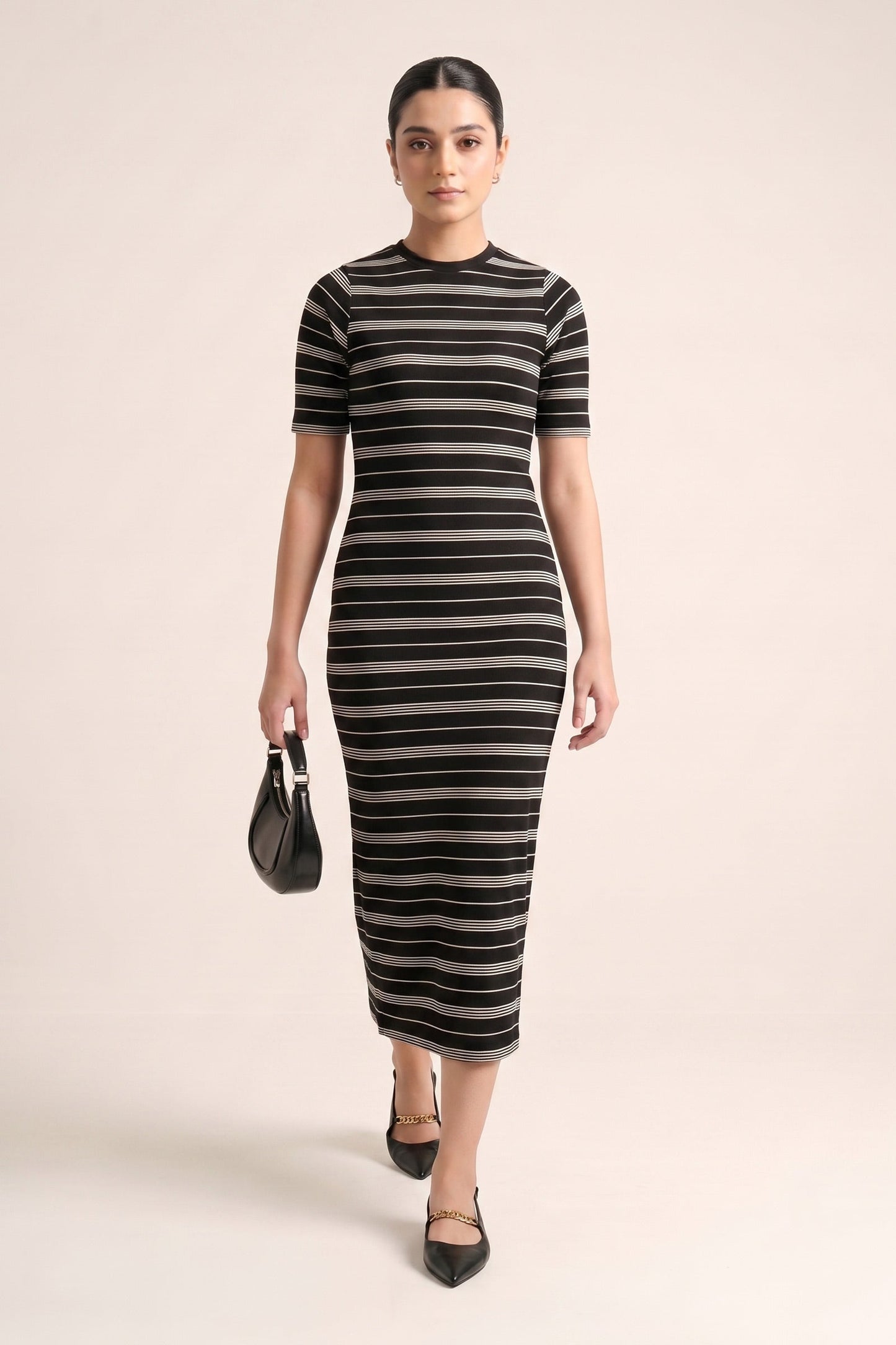 Yarn Dyed Knitted Dress
