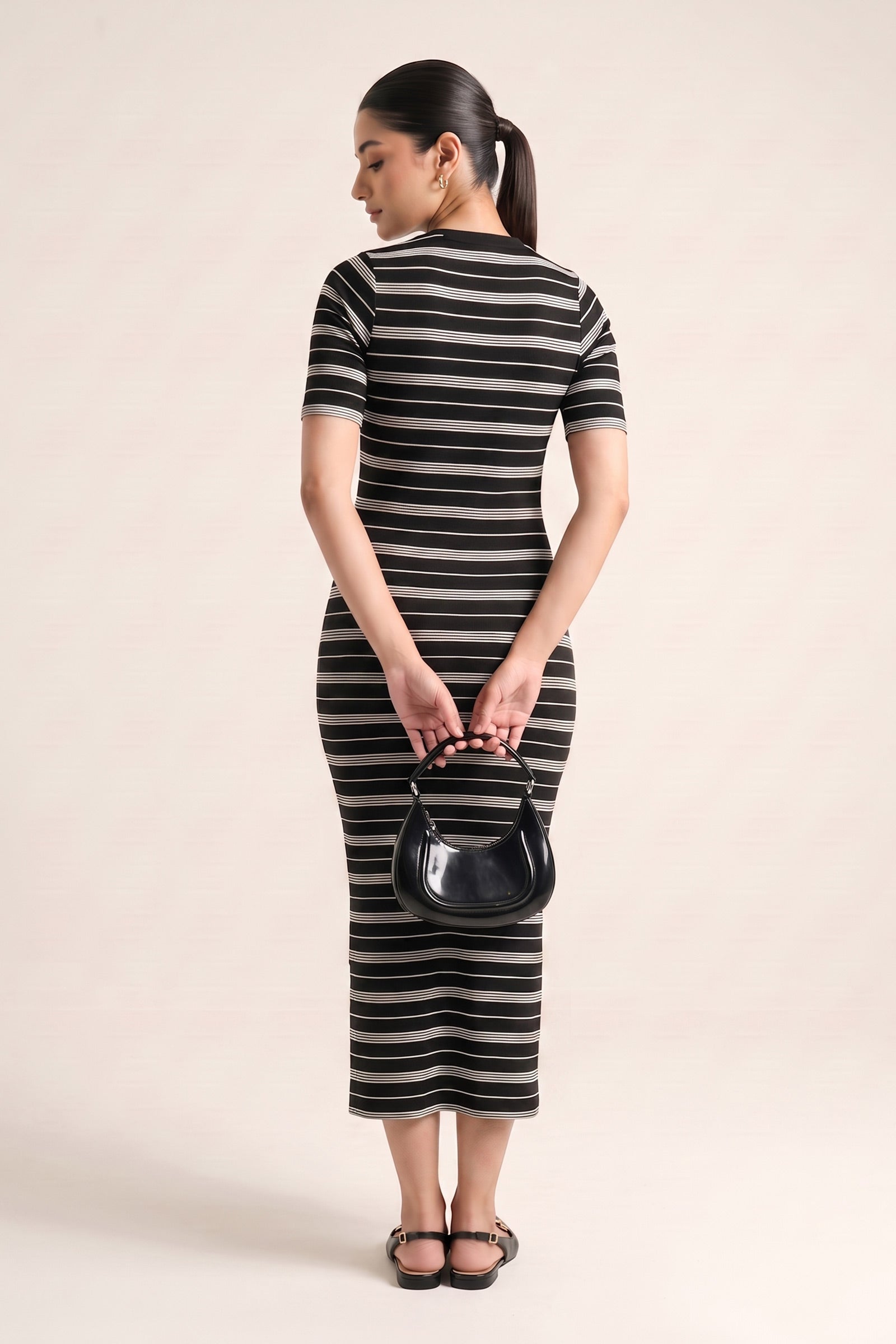 Yarn Dyed Knitted Dress