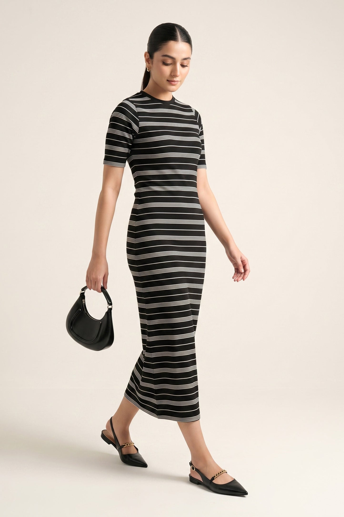 Yarn Dyed Knitted Dress
