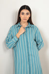 Striped Button-Down Dress