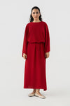 Batwing-Sleeve Dress