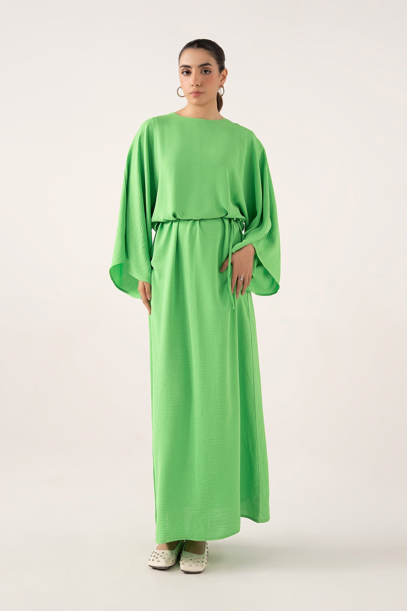 Batwing-Sleeve Dress
