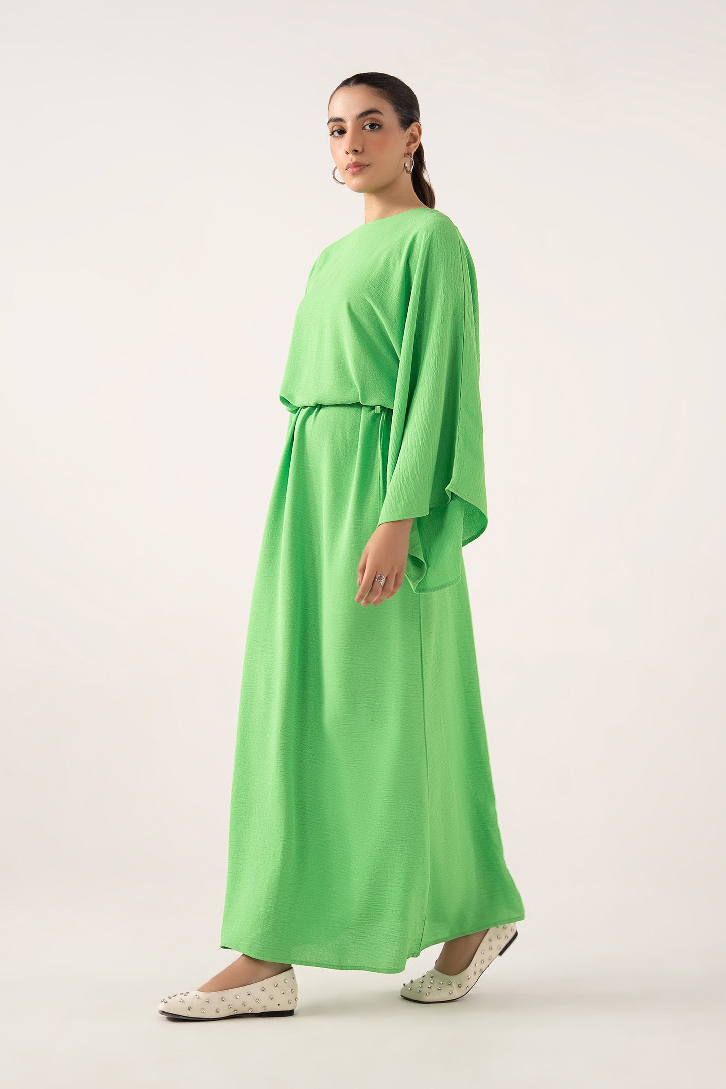 Batwing-Sleeve Dress