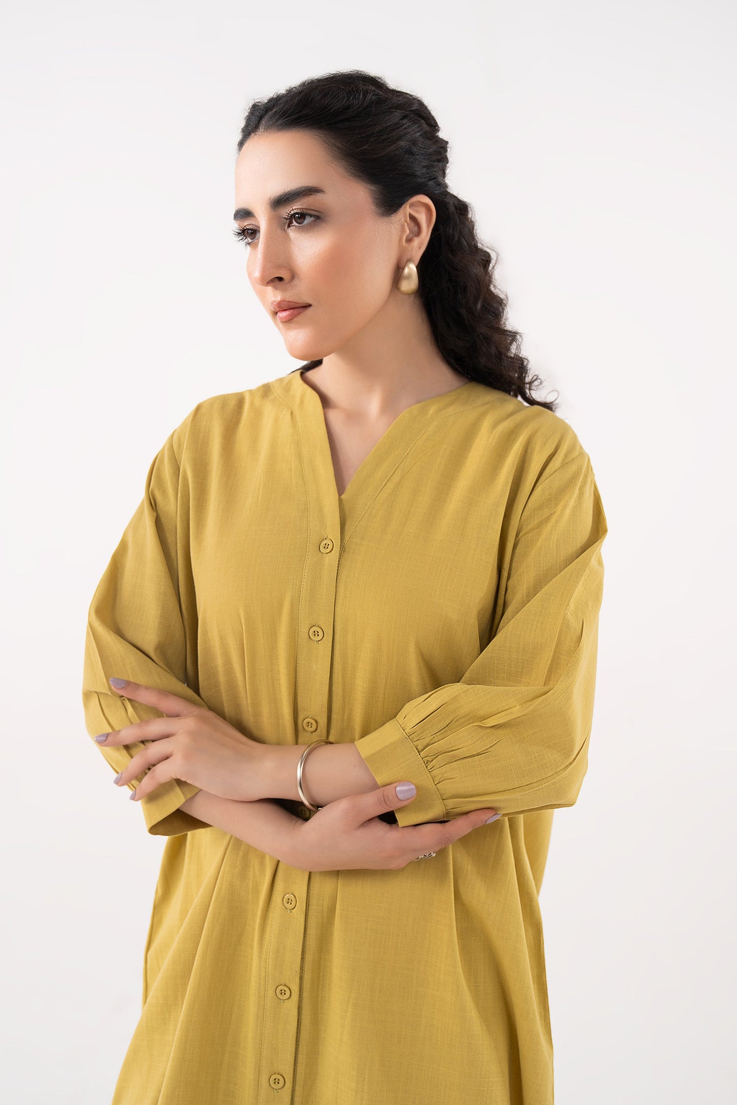 V-Neck Midi Dress