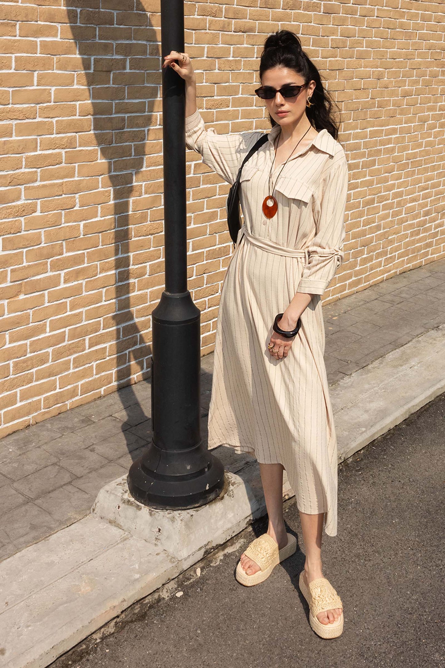Striped Shirt Dress