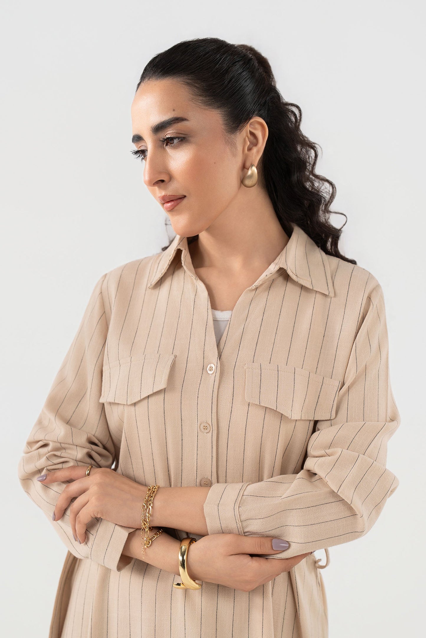 Striped Shirt Dress