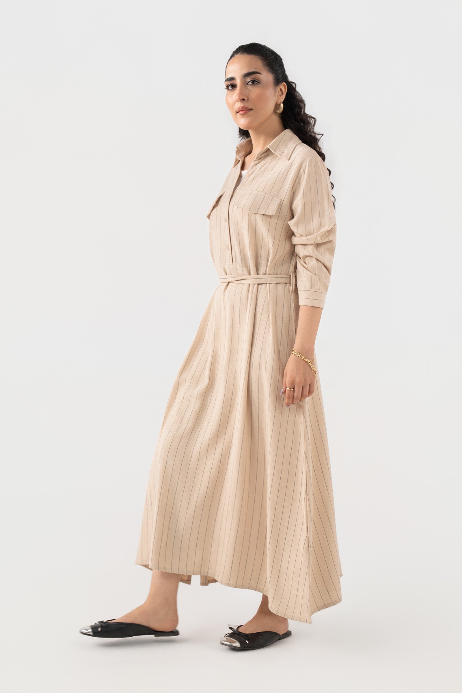 Striped Shirt Dress