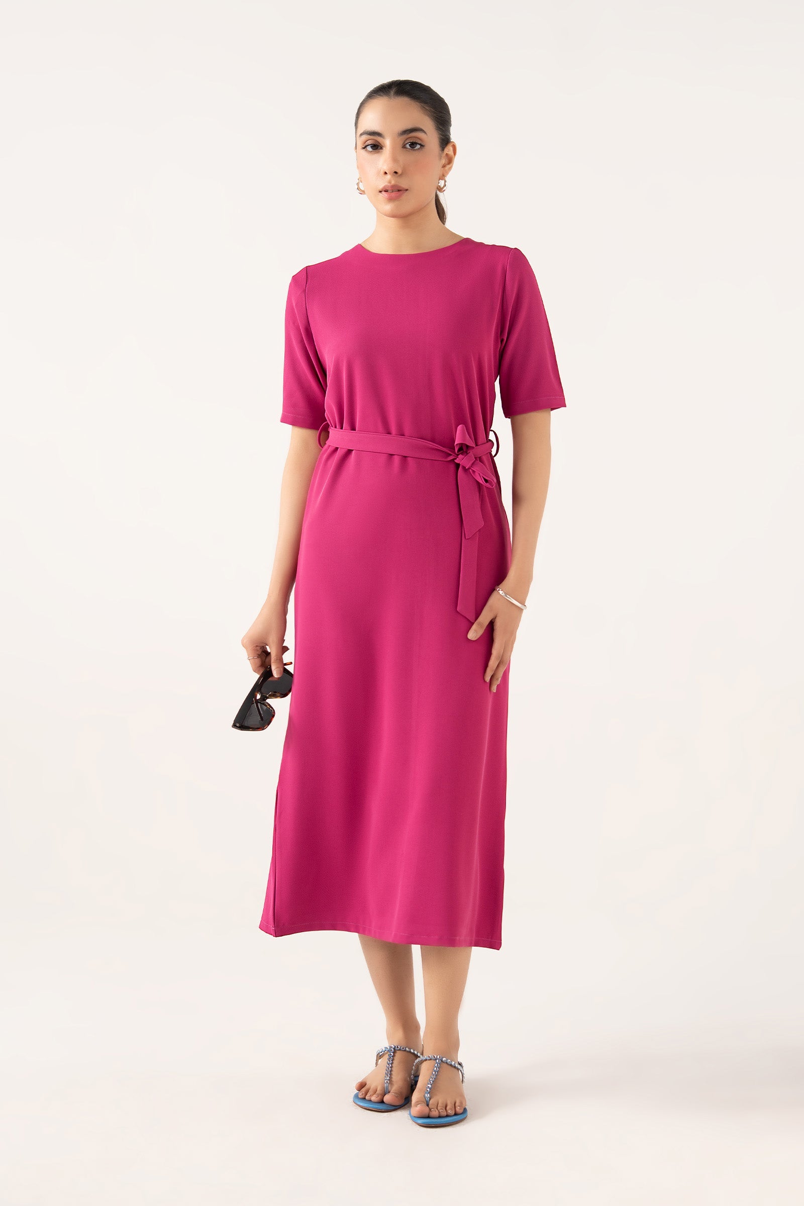 Belted Midi Dress