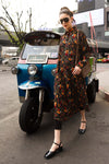Printed Button-Down Dress