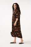 Printed Button-Down Dress