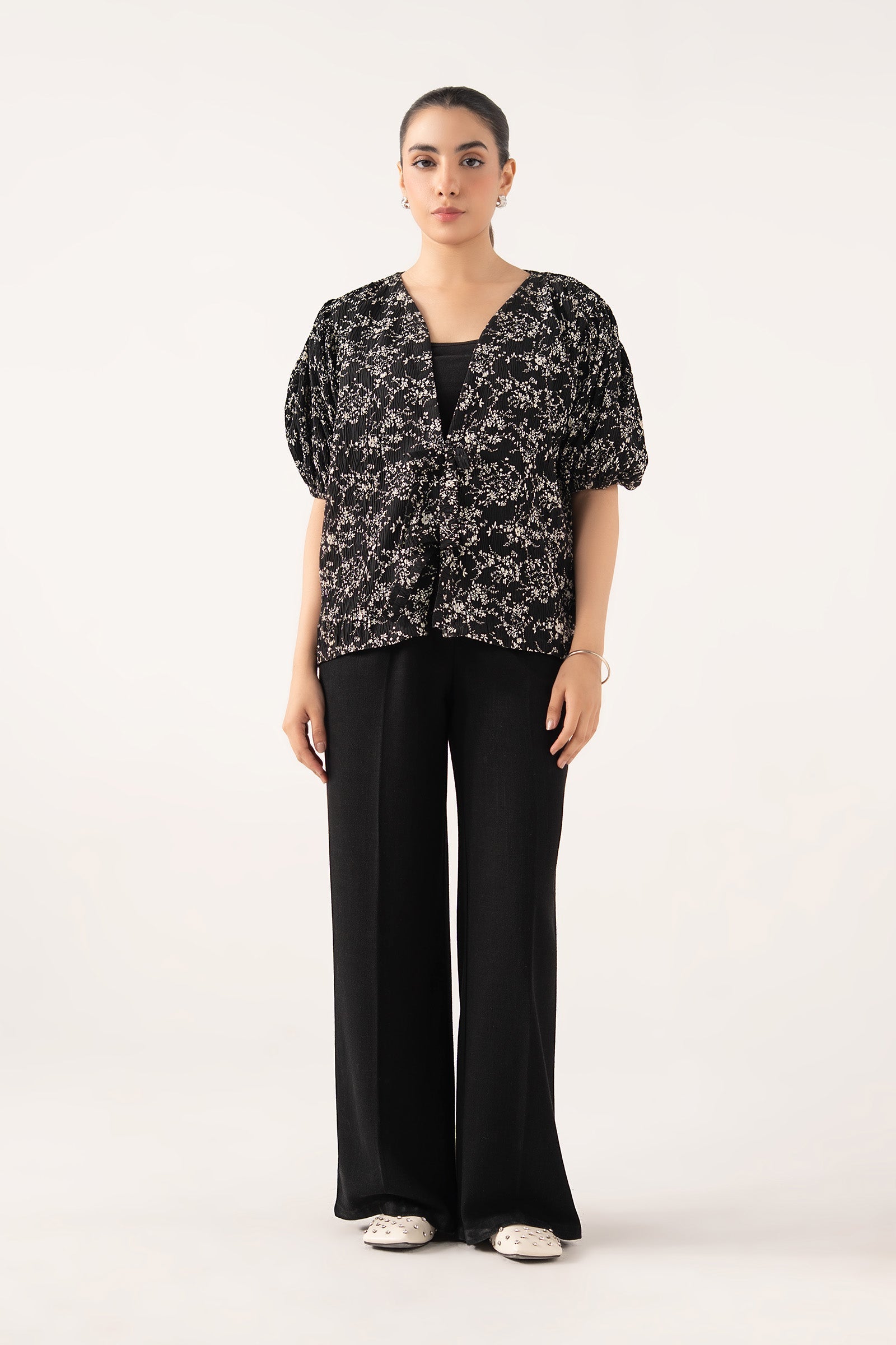 Puffy Bow Blouse