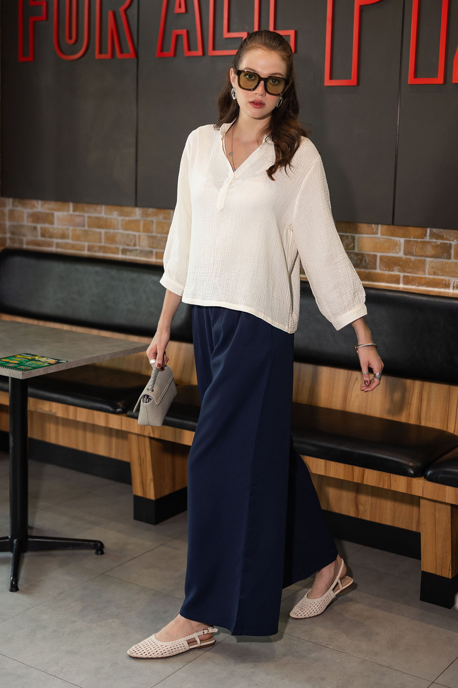 Muslin Buttoned Top