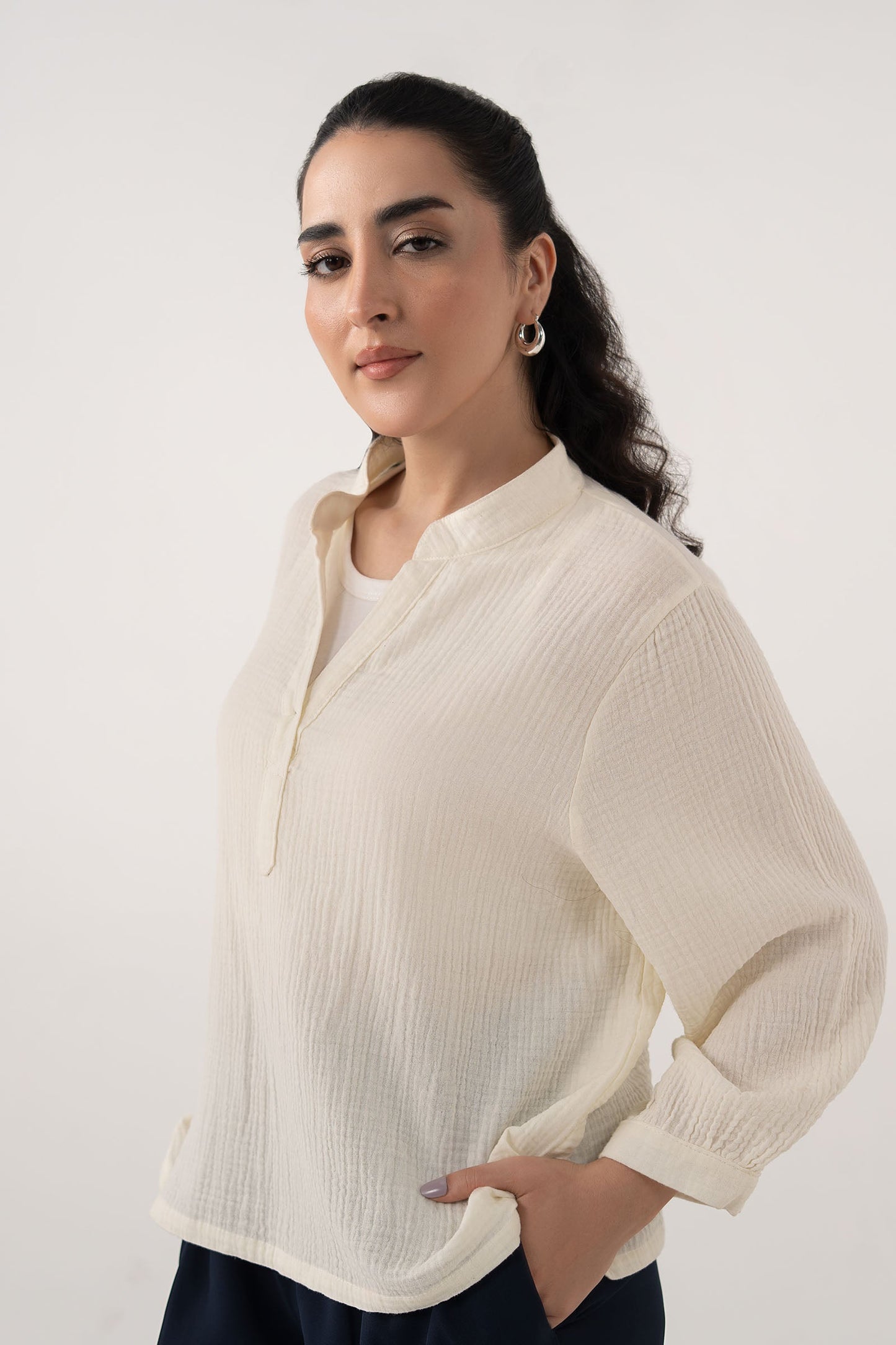 Muslin Buttoned Top