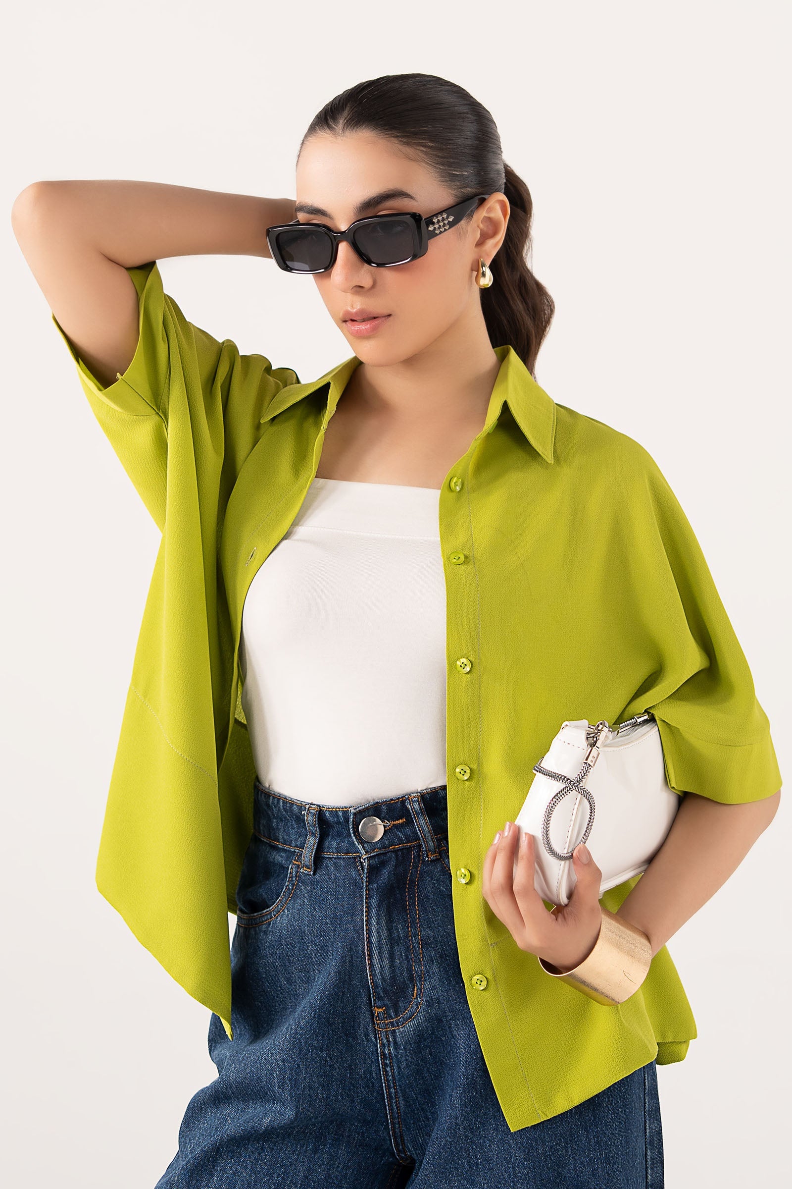Batwing Buttoned Shirt