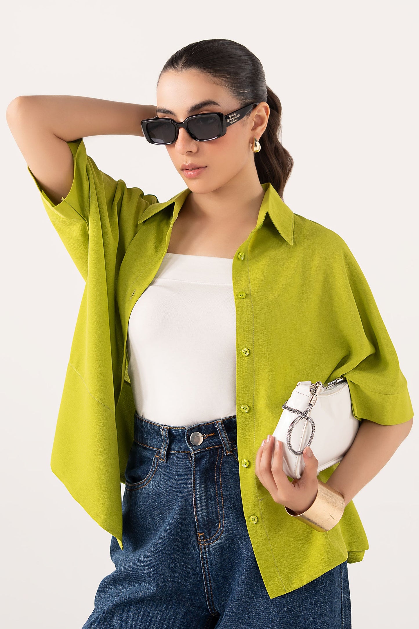Batwing Buttoned Shirt