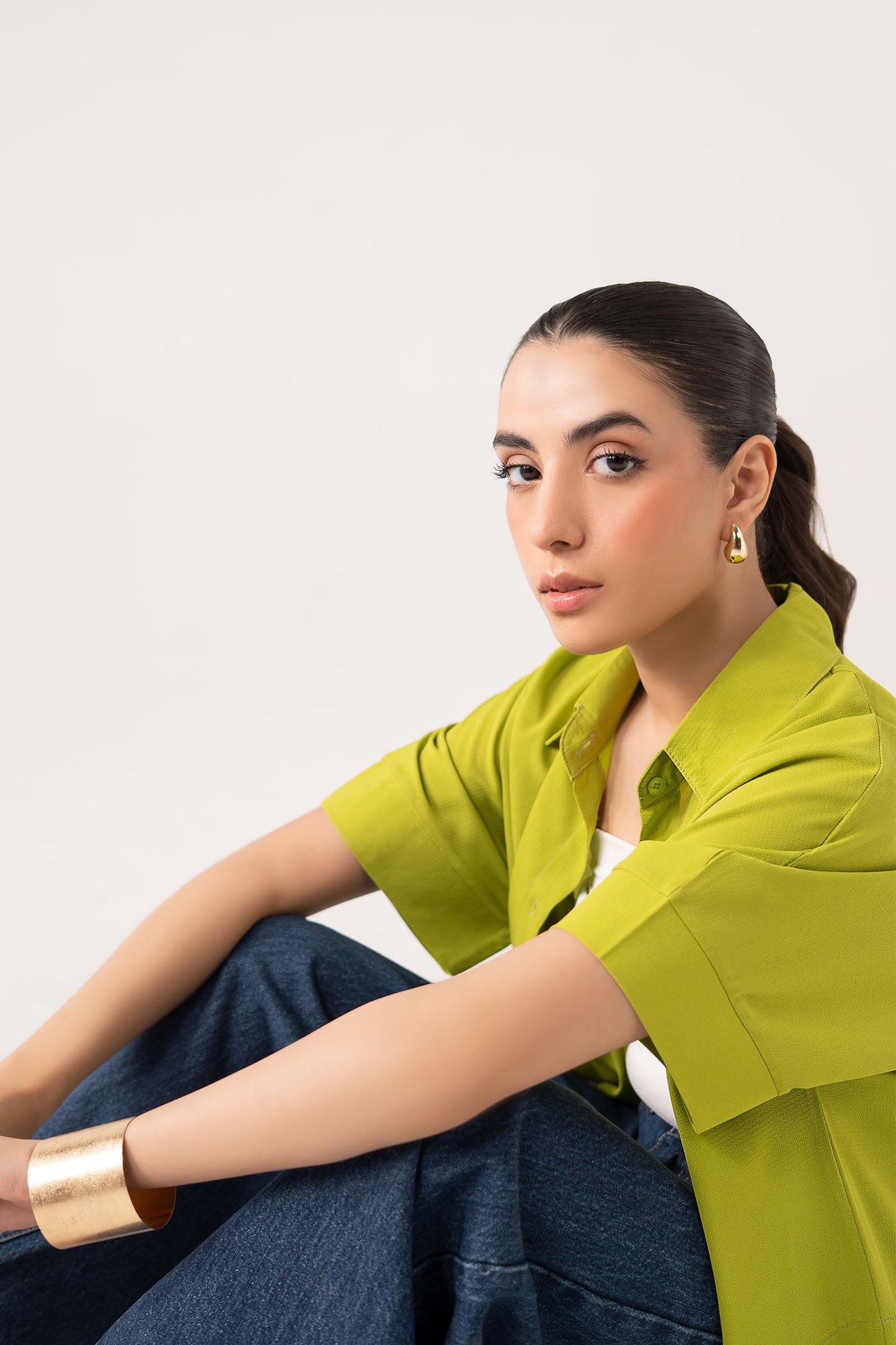 Batwing Buttoned Shirt